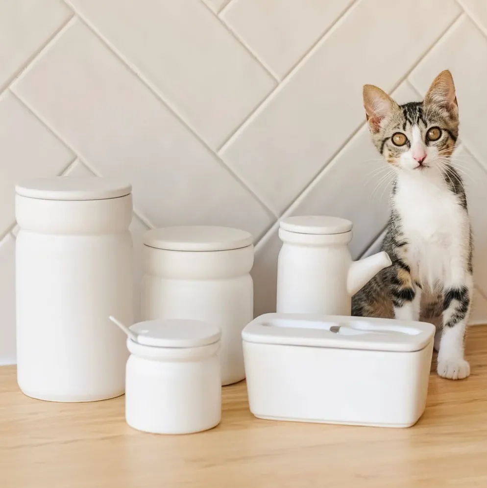 Pote em cerâmica branco