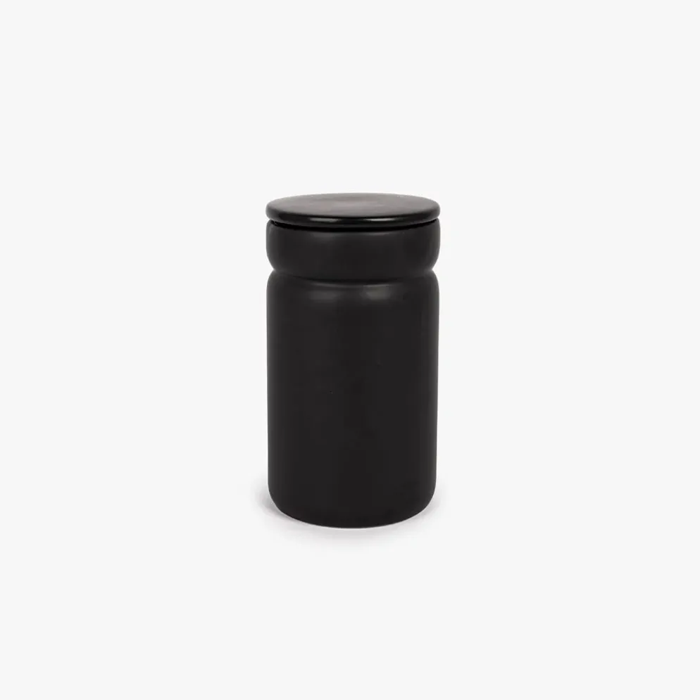 Pote grande em cerâmica preto
