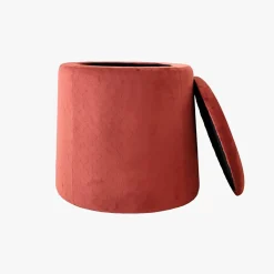 Pouf Tijolo de Veludo com padrão e arrumação