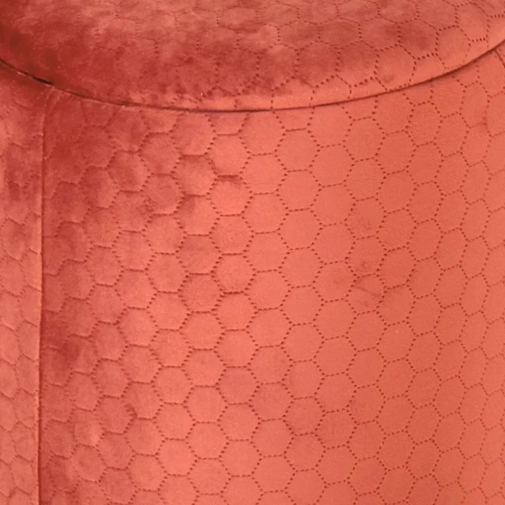 Pouf Tijolo de Veludo com padrão e arrumação