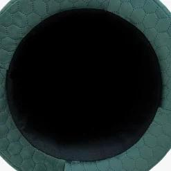 Pouf Verde Esmeralda de Veludo com padrão e arrumação