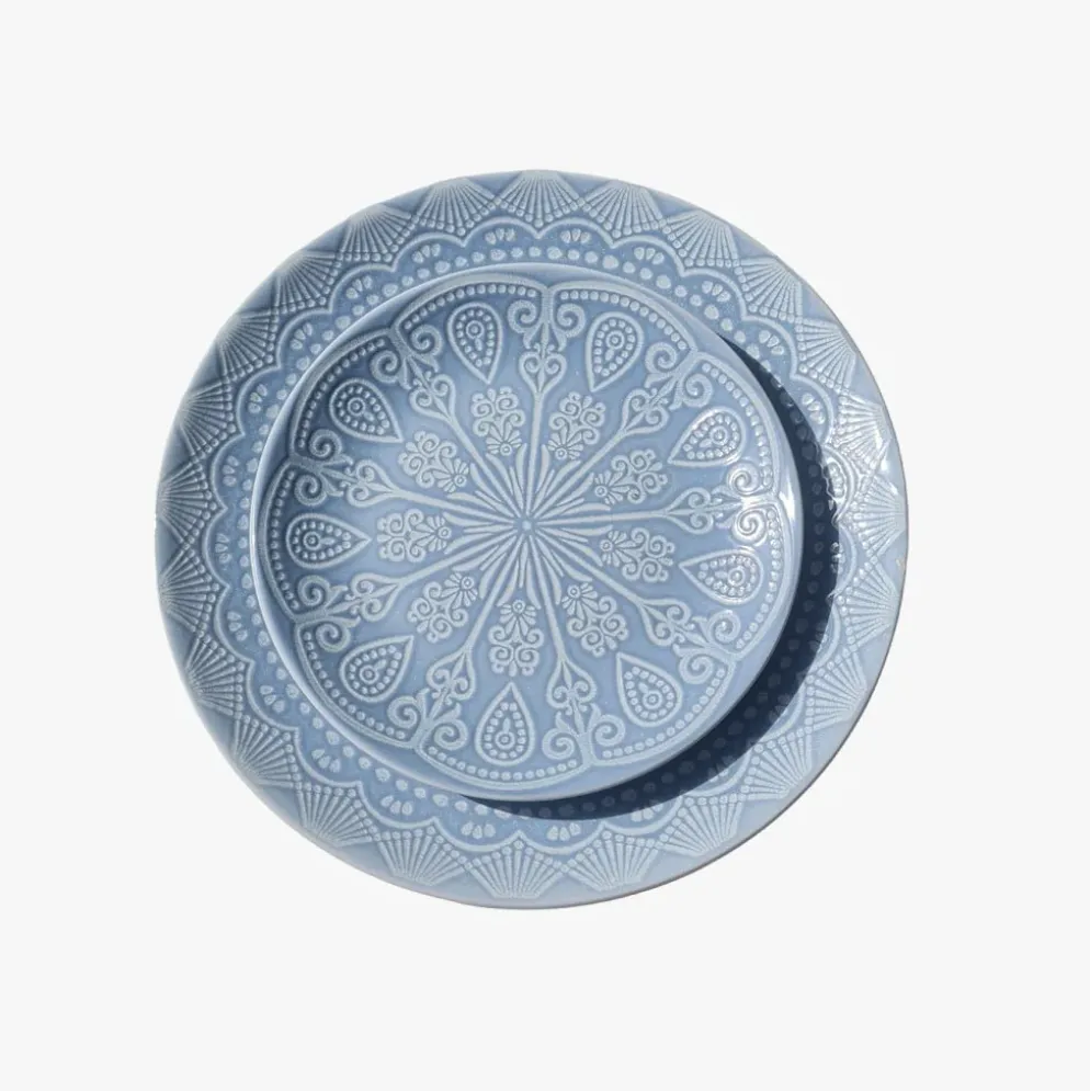 Prato de Sobremesa Mandalas Azul