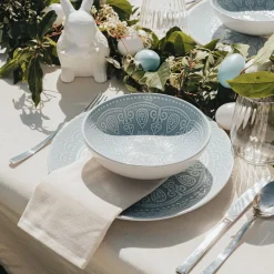Prato de Sopa Mandalas Azul