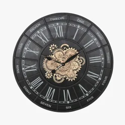 Relógio Preto e Dourado