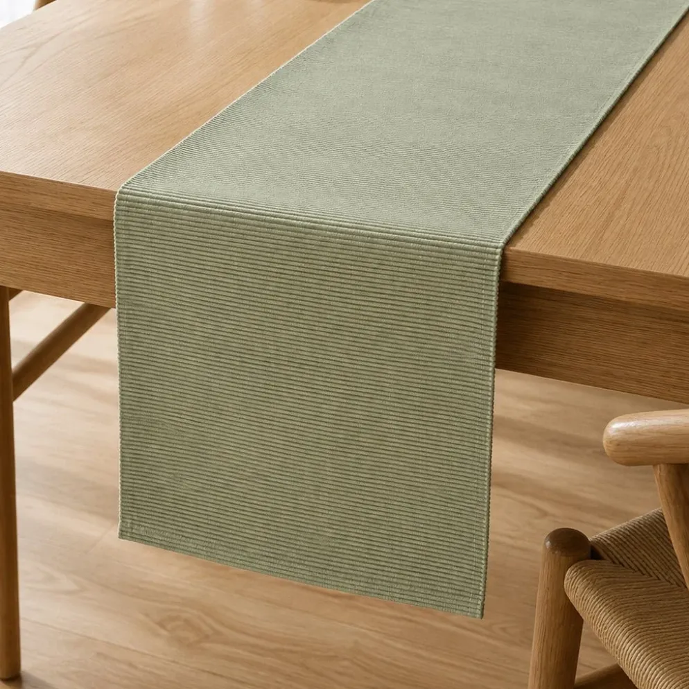 Runner para Mesa Algodão Verde Claro