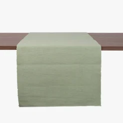 Runner para Mesa Algodão Verde Claro
