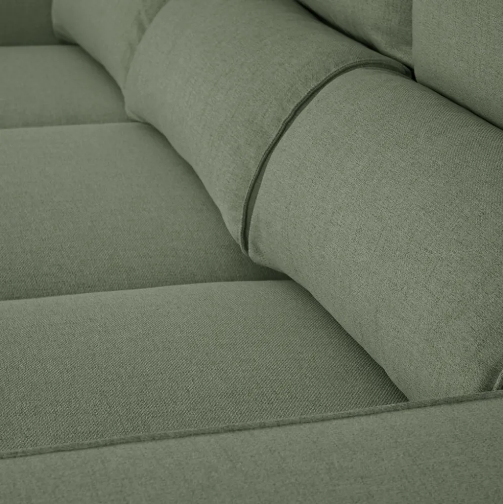 Sofá Cama com Chaise Longue Reversível e Encosto Reclinável