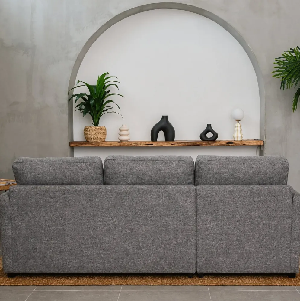Sofá-cama com chaise longue reversível