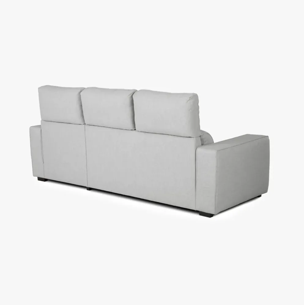 Sofá Cama com Chaise Longue Reversível e Encosto Reclinável
