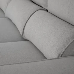 Sofá Cama com Chaise Longue Reversível e Encosto Reclinável
