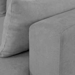 Sofá cama com chaise longue reversível e almofadas soltas