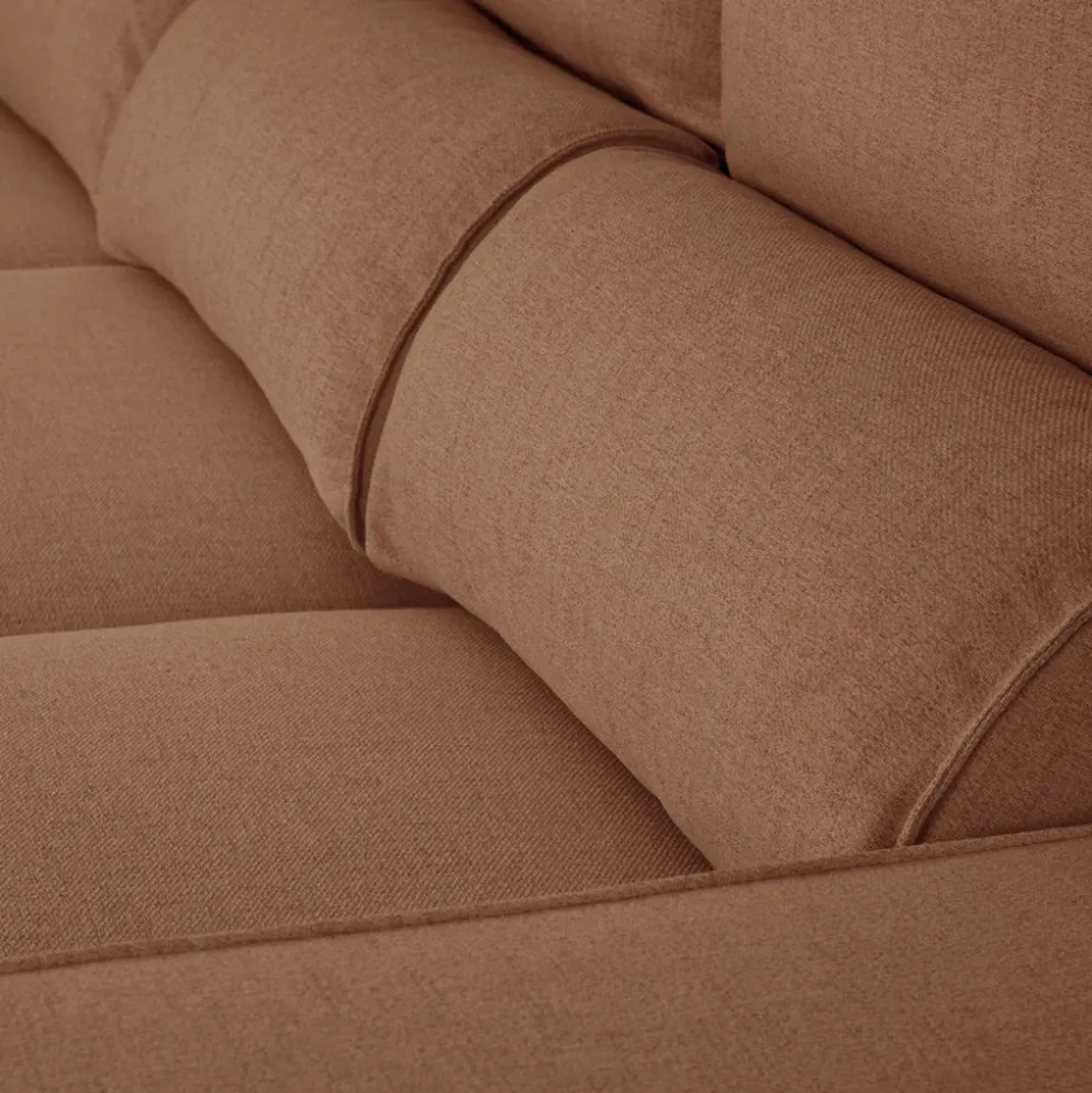 Sofá Cama com Chaise Longue Reversível e Encosto Reclinável