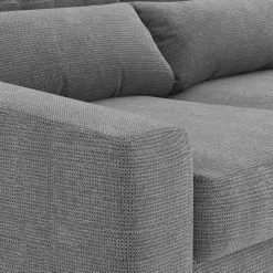 Sofá Cama com Chaise Longue Reversível, Assentos Deslizantes e Encosto Reclinável