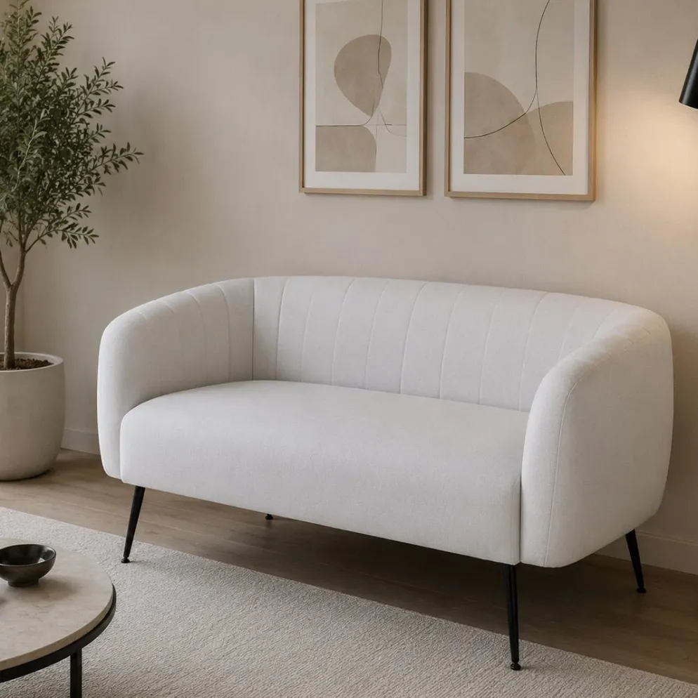 Sofá 2L Bege 129x75x73