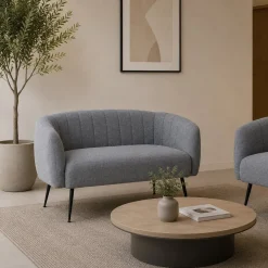 Sofá 2L Cinza 129x75x73
