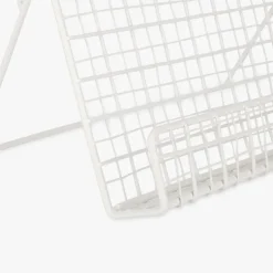 Suporte de livro em metal branco