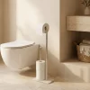 Suporte e Reserva para Papel com Base de Vidro Branco