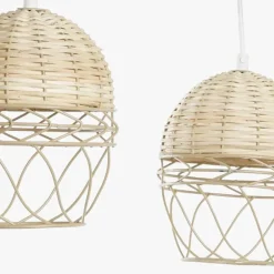 Suspensão de Tecto Metal e Rattan