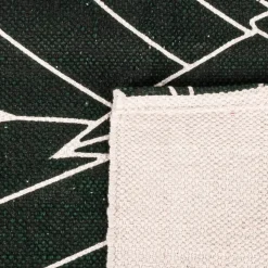 Tapete algodão folhas verde 200x300