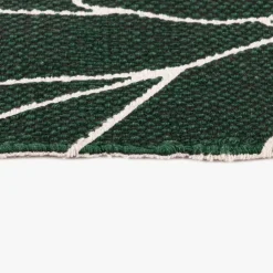 Tapete algodão folhas verde 170x240