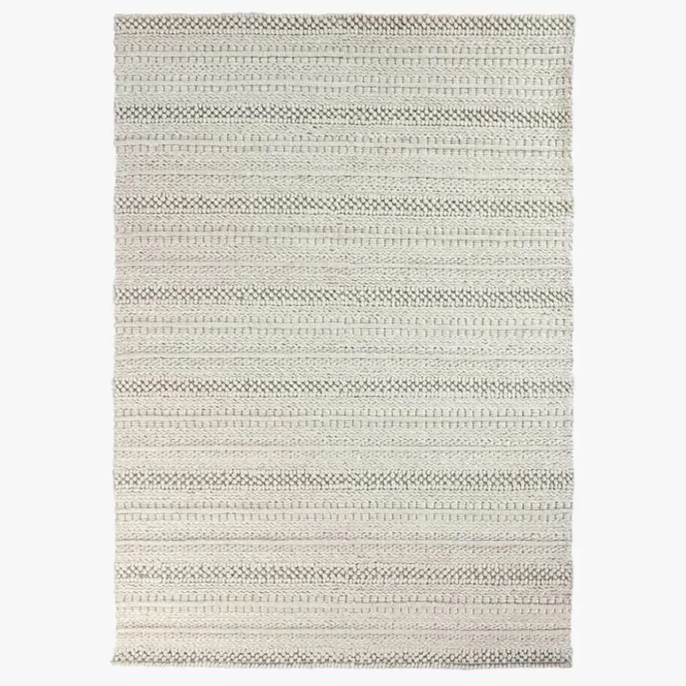 Tapete com Listas Branco 160x230