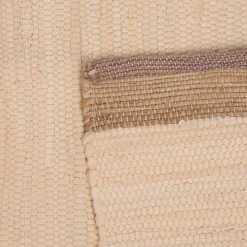 Tapete de Algodão e Juta Bege e Roxo 70x150