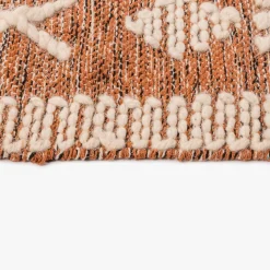 Tapete de Lã e Algodão Tribal Natural 70x150