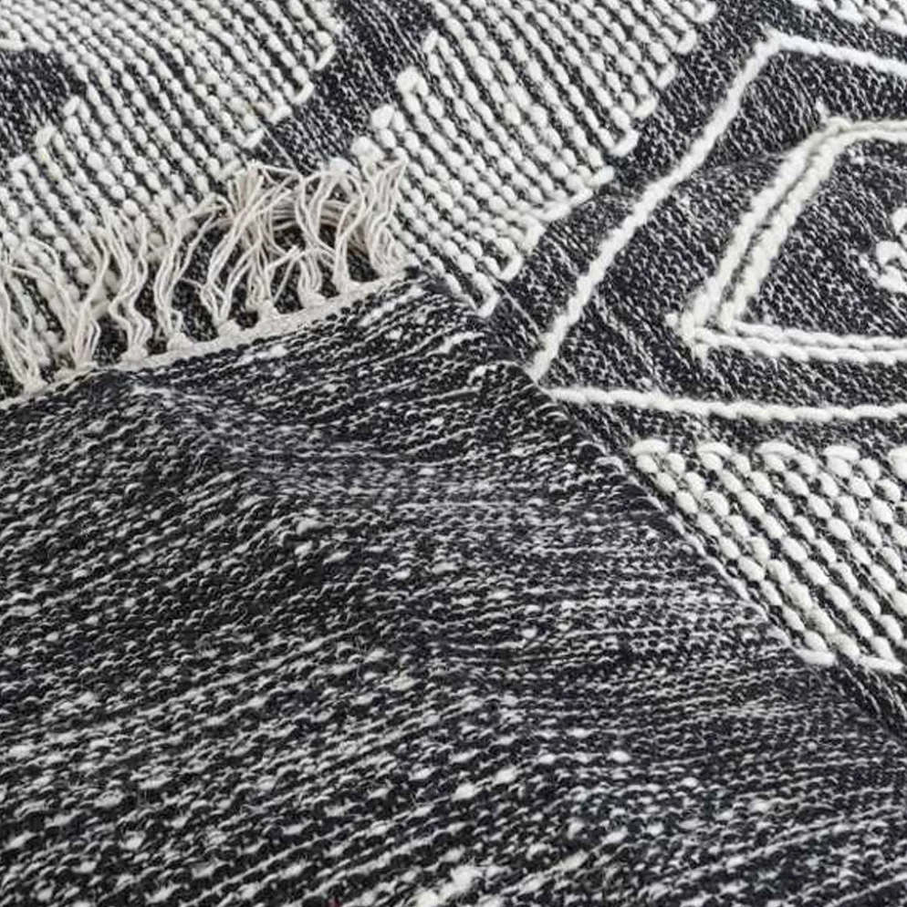 Tapete Geométrico Preto 160x300