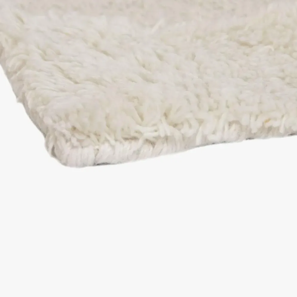 Tapete Lã Branco Padrão 160x230