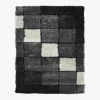 Tapete Quadrados Preto 120x180