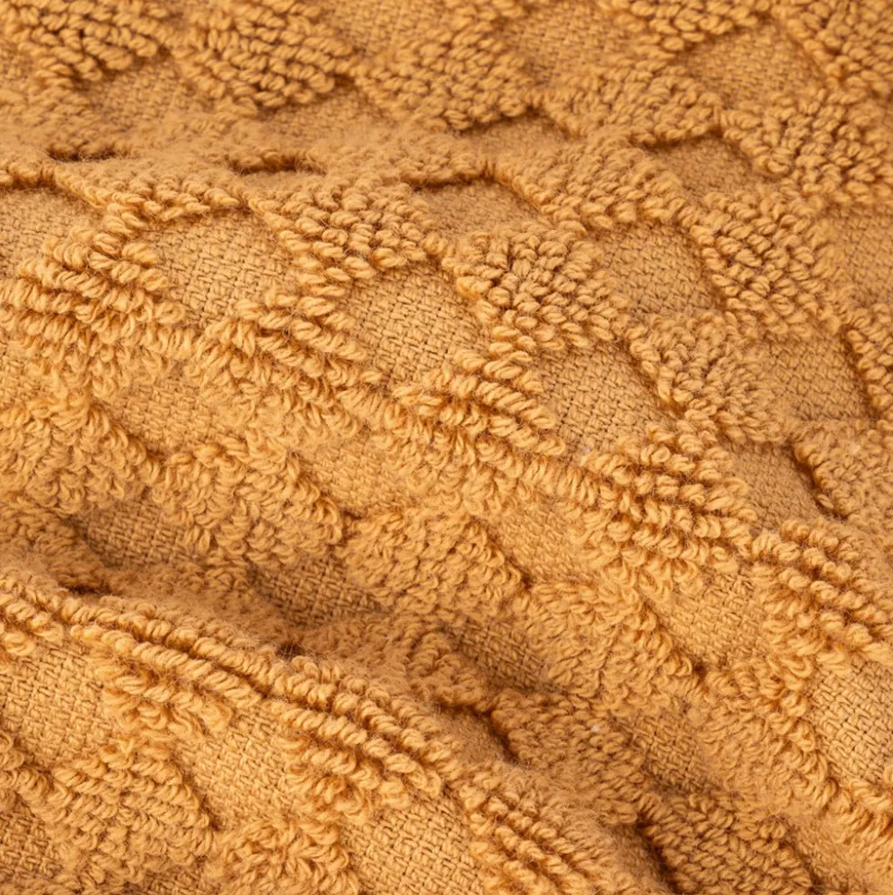 Toalha de Mãos Algodão Favos Amarelo 30x50 cm