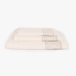Toalha de Mãos Algodão Jacquard com Barra Floral 30x50 cm