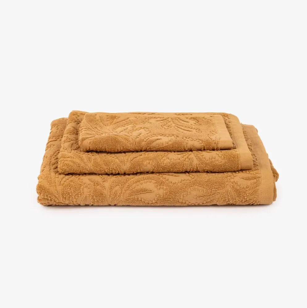 Toalha de Mãos Jacquard Floral Amarelo 30x50 cm