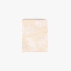 Toalha de Rosto Algodão Flores Bege e Branco 50x100 cm