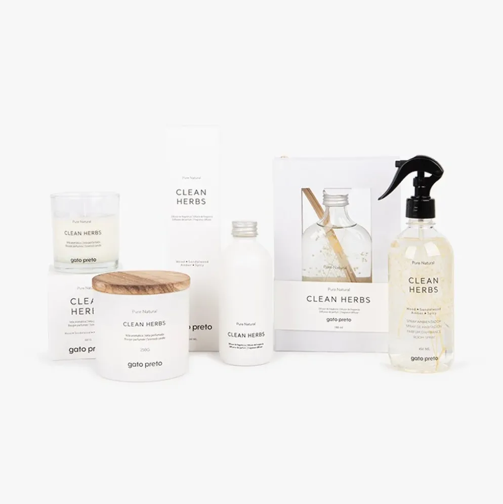 Vela Perfumada em Copo de Vidro Clean Herbs 250g