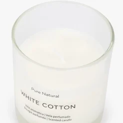 Vela Perfumada em Copo de Vidro White Cotton 160g PURE NATURAL