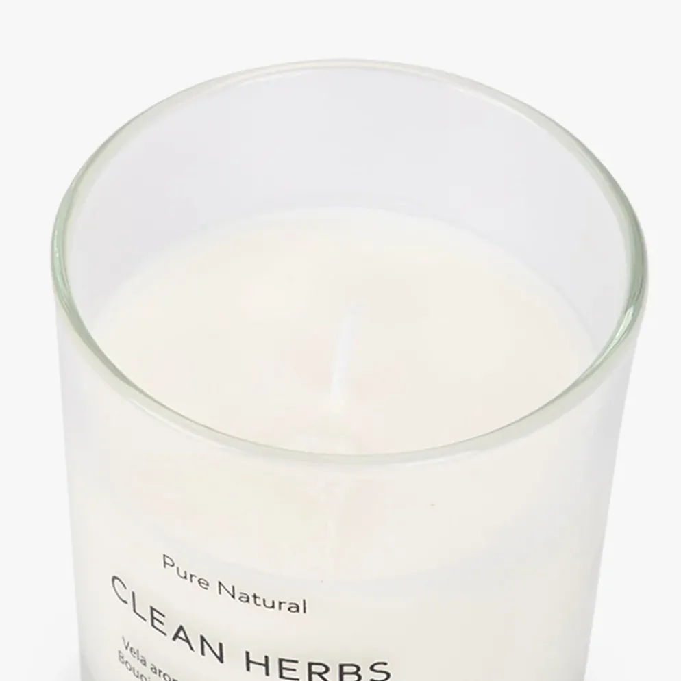 Vela Perfumada em Copo de Vidro Clean Herbs 160g